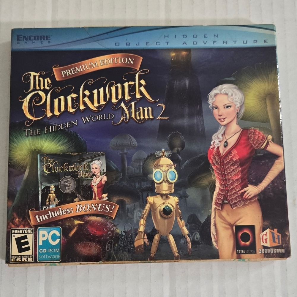 The Clockwork Man 2 Hidden World Premium Edition PC‎ Game 2010 CD-ROM (CIB)